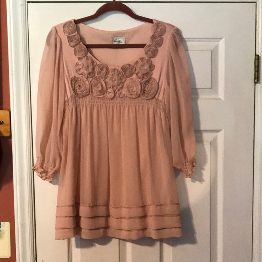 Dusty pink dressy blouse